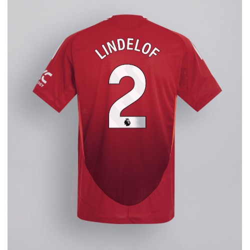 Fotbalové Dres Manchester United Victor Lindelof #2 Domácí 2024-25 Krátký Rukáv